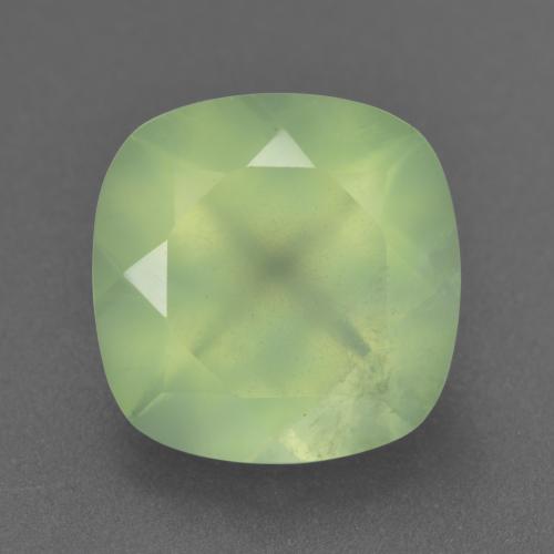 Préhnite vert naturelle coupe coussin, 6,33 ct, transparent