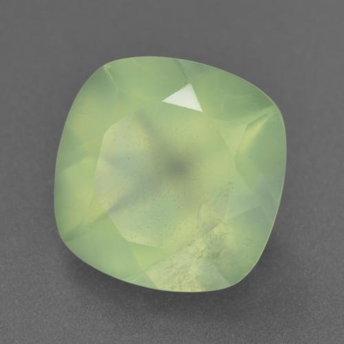 Préhnite vert naturelle coupe coussin, 6,33 ct, transparent