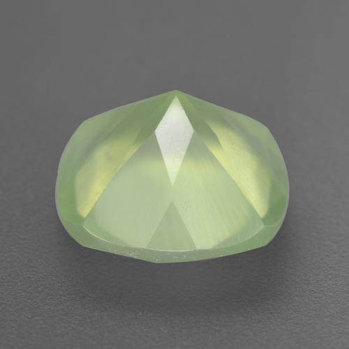 Préhnite vert naturelle coupe coussin, 6,33 ct, transparent