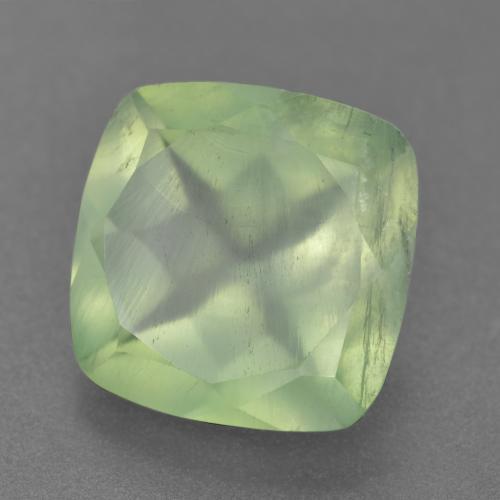 Préhnite vert naturelle coupe coussin, 6,68 ct, translucide