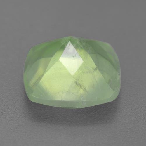 Préhnite vert naturelle coupe coussin, 6,68 ct, translucide
