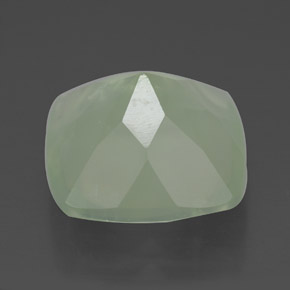 Préhnite vert naturelle transparent, 7,24 ct, transparent / translucide