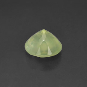 Préhnite vert naturelle transparent, 1,83 ct, transparent / translucide