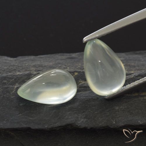 4.47ctw Naturel Light Green  Préhnite, En forme de poire, Transparent