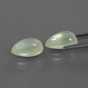 Achetez naturel ct vert préhnite gems, en forme de poire, en provenance afrique du sud chez gemselect. en stock, livraison internationale!