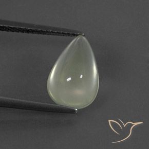 Préhnite Warm Green     naturelle En forme de poire, 4.50 ct, Transparent