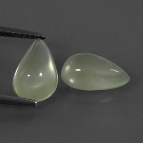 Achetez naturel ct vert préhnite gems, en forme de poire, en provenance afrique du sud chez gemselect. en stock, livraison internationale!