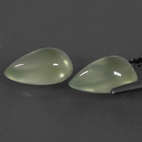 Achetez naturel ct vert préhnite gems, en forme de poire, en provenance afrique du sud chez gemselect. en stock, livraison internationale!
