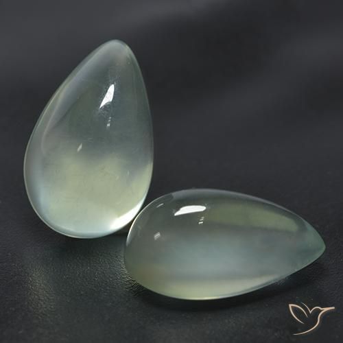 Shop natural 6.55ct Light Yellow Green  Préhnite gems, En forme de poire, from Afrique du Sud at GemSelect. In stock, global shipping!