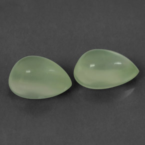 Achetez naturel ct vert préhnite gems, en forme de poire, en provenance afrique du sud chez gemselect. en stock, livraison internationale!