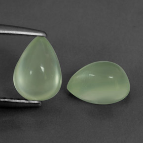 Achetez naturel ct vert préhnite gems, en forme de poire, en provenance afrique du sud chez gemselect. en stock, livraison internationale!