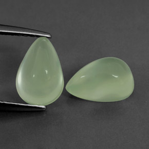 Achetez naturel ct vert préhnite gems, en forme de poire, en provenance afrique du sud chez gemselect. en stock, livraison internationale!
