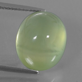 Préhnite vert naturelle transparent, 13,26 ct, transparent / translucide