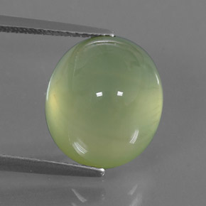 Préhnite vert naturelle transparent, 8,51 ct, transparent / translucide