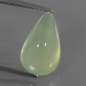 Préhnite vert naturelle transparent, 7,24 ct, transparent / translucide