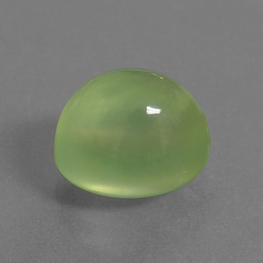 Préhnite vert naturelle coupe ovale, 4,27 ct, translucide