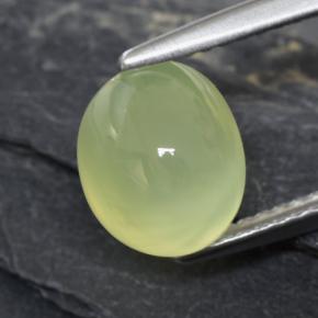Préhnite vert naturelle transparent, 3,01 ct, transparent / translucide