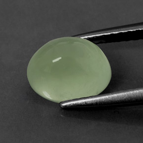 Préhnite vert naturelle transparent, 2,11 ct, transparent / translucide
