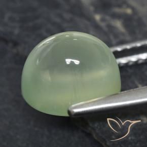 Préhnite Pale Green  naturelle ovale, 3.21 ct, Transparent