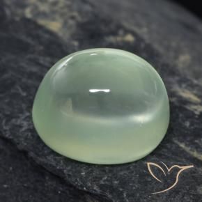 Préhnite Light Green  naturelle ovale, 2.61 ct, Transparent