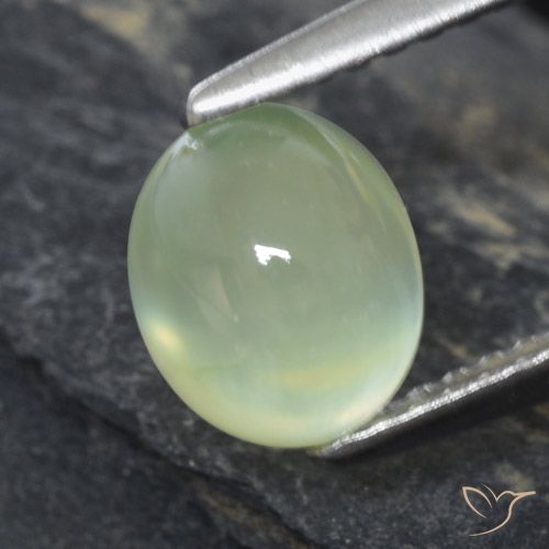 1.59ct Naturel Pale Green  Préhnite, ovale, Transparent