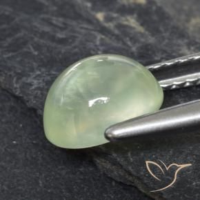 Préhnite Pale Green  naturelle ovale, 1.59 ct, Transparent