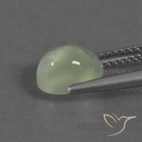 Préhnite Light Green  naturelle ovale, 2.23 ct, Transparent / Translucide