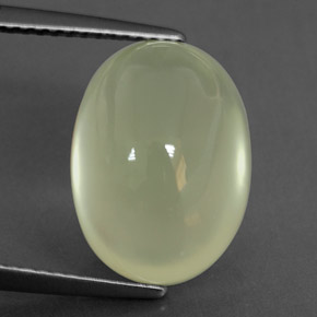 Préhnite vert naturelle coupe ovale, 10,03 ct, transparent