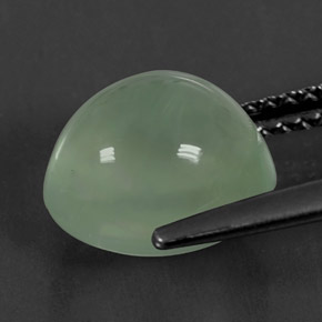 Préhnite vert naturelle transparent, 4,05 ct, transparent / translucide