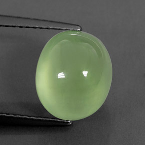 Préhnite vert naturelle transparent, 6,65 ct, transparent / translucide