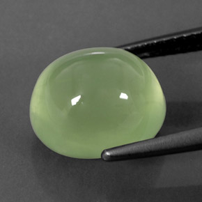 Préhnite vert naturelle transparent, 6,65 ct, transparent / translucide