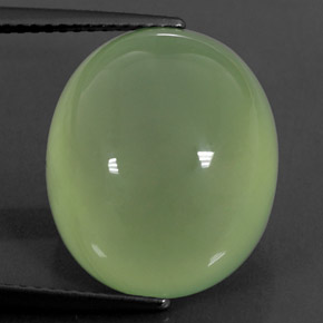 Préhnite vert naturelle transparent, 17,09 ct, transparent / translucide