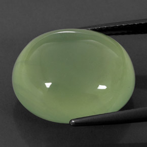 Préhnite vert naturelle transparent, 17,09 ct, transparent / translucide