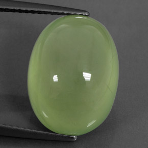 Préhnite vert naturelle transparent, 12,22 ct, transparent / translucide