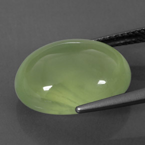 Préhnite vert naturelle transparent, 12,22 ct, transparent / translucide