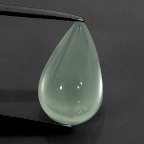 Préhnite vert naturelle transparent, 4,45 ct, transparent / translucide