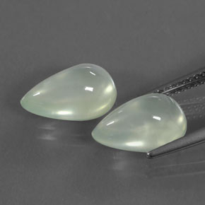 Achetez naturel 6,28ct blanc préhnite gems, transparent, en provenance afrique du sud chez gemselect. en stock, livraison internationale!
