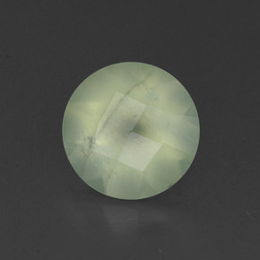 Préhnite vert naturelle transparent, 1,80 ct, transparent / translucide