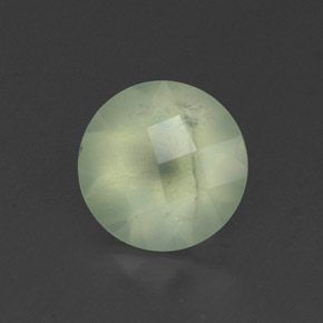Préhnite vert naturelle transparent, 1,80 ct, transparent / translucide
