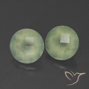 Achetez naturel 3,90ct vert préhnite gems, transparent, en provenance afrique du sud chez gemselect. en stock, livraison internationale!