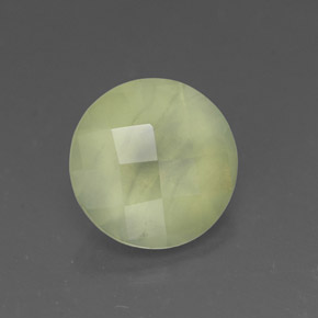 Préhnite vert naturelle transparent, 1,68 ct, transparent / translucide
