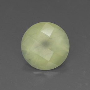 Préhnite vert naturelle transparent, 1,68 ct, transparent / translucide