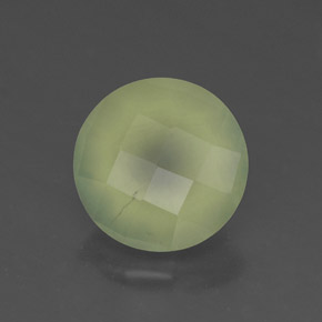 Préhnite vert naturelle transparent, 1,92 ct, transparent / translucide
