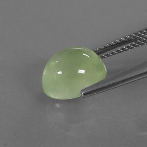 Préhnite vert naturelle transparent, 4,13 ct, transparent / translucide