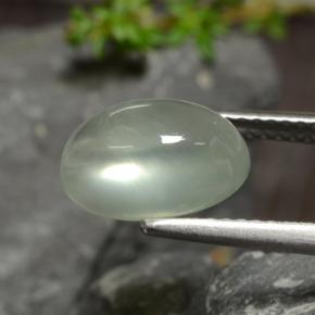 Prehnite Pale Green  naturelle Coupe ovale, 3.57 ct, Transparent