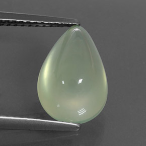 Préhnite vert naturelle transparent, 4,38 ct, transparent / translucide