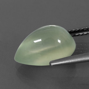 Préhnite vert naturelle transparent, 4,38 ct, transparent / translucide