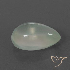 Préhnite Light Green  naturelle En forme de poire, 3.61 ct, Transparent / Translucide