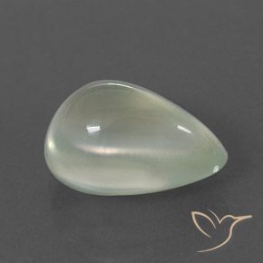 Préhnite Light Green  naturelle En forme de poire, 4.40 ct, Transparent / Translucide