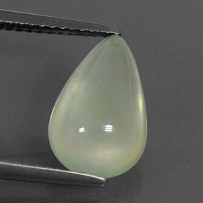 Préhnite vert naturelle transparent, 3,38 ct, transparent / translucide